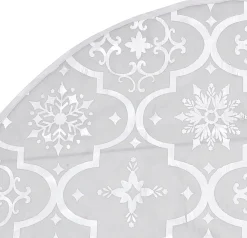 vidaXL Kerstboomrok Luxe Met Sok 122 Cm Stof Wit Fashion