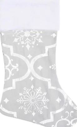 vidaXL Kerstboomrok Luxe Met Sok 122 Cm Stof Wit Fashion