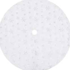 vidaXL Kerstboomrok Luxe 90 Cm Kunstbont Wit Outlet