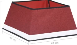 vidaXL Kerstboomrok 48X48X25 Cm Rood En Wit Sale