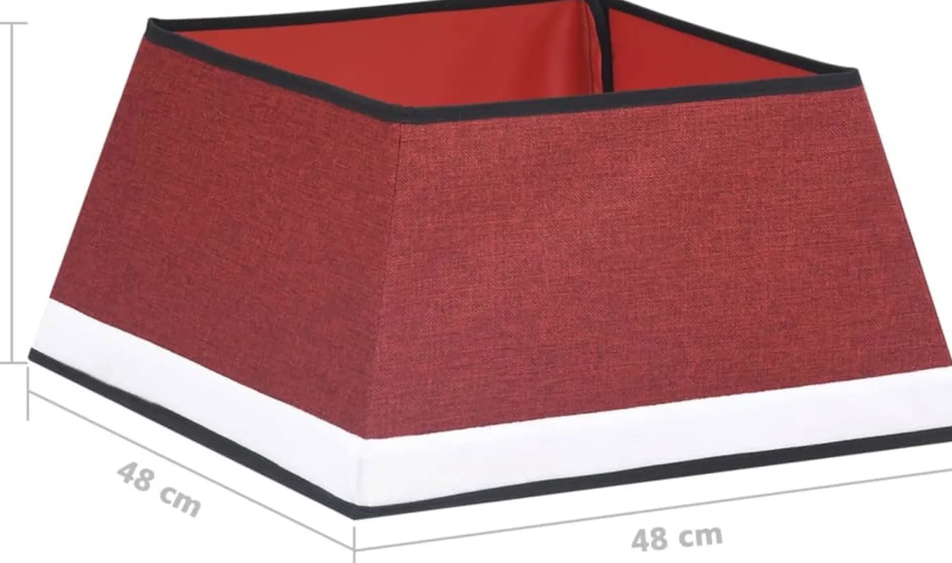 vidaXL Kerstboomrok 48X48X25 Cm Rood En Wit Sale