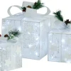 vidaXL Kerstdecoratie Geschenkdozen 3 St Binnen/Buiten Wit Sale