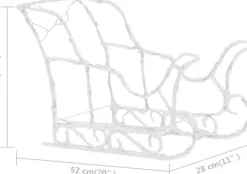 vidaXL Kerstdecoratie Rendieren En Slee 280X28X55 Cm Acryl Shop