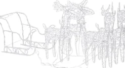 vidaXL Kerstdecoratie Rendieren En Slee 280X28X55 Cm Acryl Shop