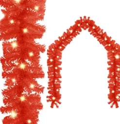 vidaXL Guirlandes> Kerstslinger Met Led-Lampjes 5 M Rood