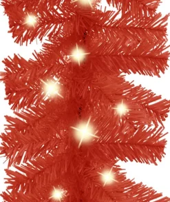 vidaXL Guirlandes> Kerstslinger Met Led-Lampjes 5 M Rood
