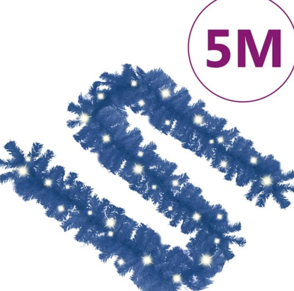 vidaXL Guirlandes> Kerstslinger Met Led-Lampjes 5 M Blauw