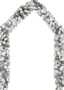 vidaXL Guirlandes> Kerstslinger Met Led's En Kerstballen 5 M Pvc Groen