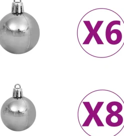 vidaXL Guirlandes></noscript> Kerstslinger Met Led's En Kerstballen 5 M Pvc Groen