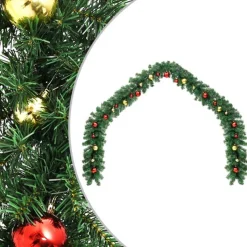 vidaXL Guirlandes> Kerstslinger Versierd Met Kerstballen 5 M