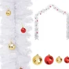 vidaXL Guirlandes> Kerstslinger Versierd Met Kerstballen 5 M Wit