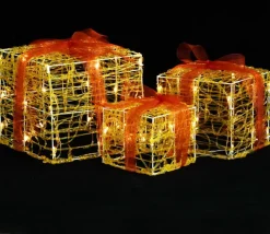vidaXL Kerstverlichting Geschenkdozen 3 St Decoratief Acryl Warmwit Best