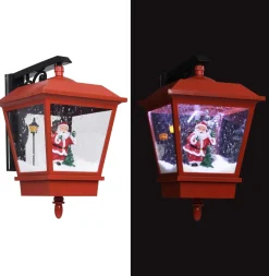 vidaXL Kerstwandlamp Met Led-Lampjes En Kerstman 40X27X45 Cm Rood Online
