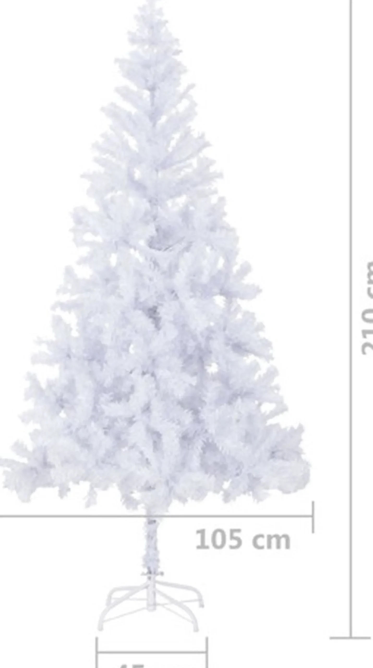 vidaXL Kunstkerstboom Met Stalen Standaard 910 Takken 210 Cm Store