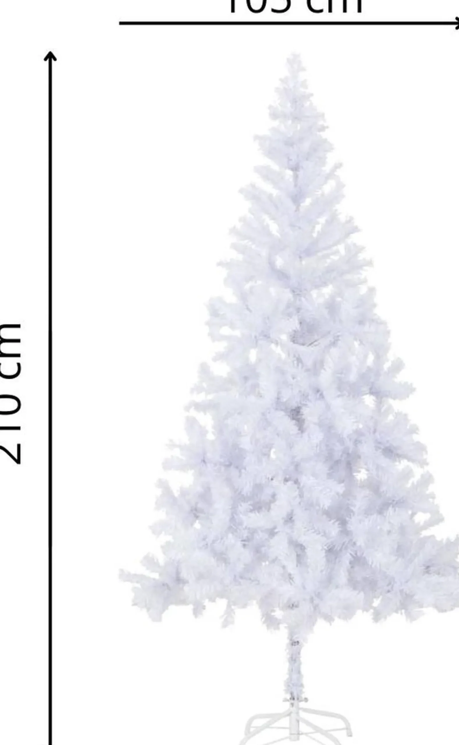 vidaXL Kunstkerstboom Met Stalen Standaard 910 Takken 210 Cm Store