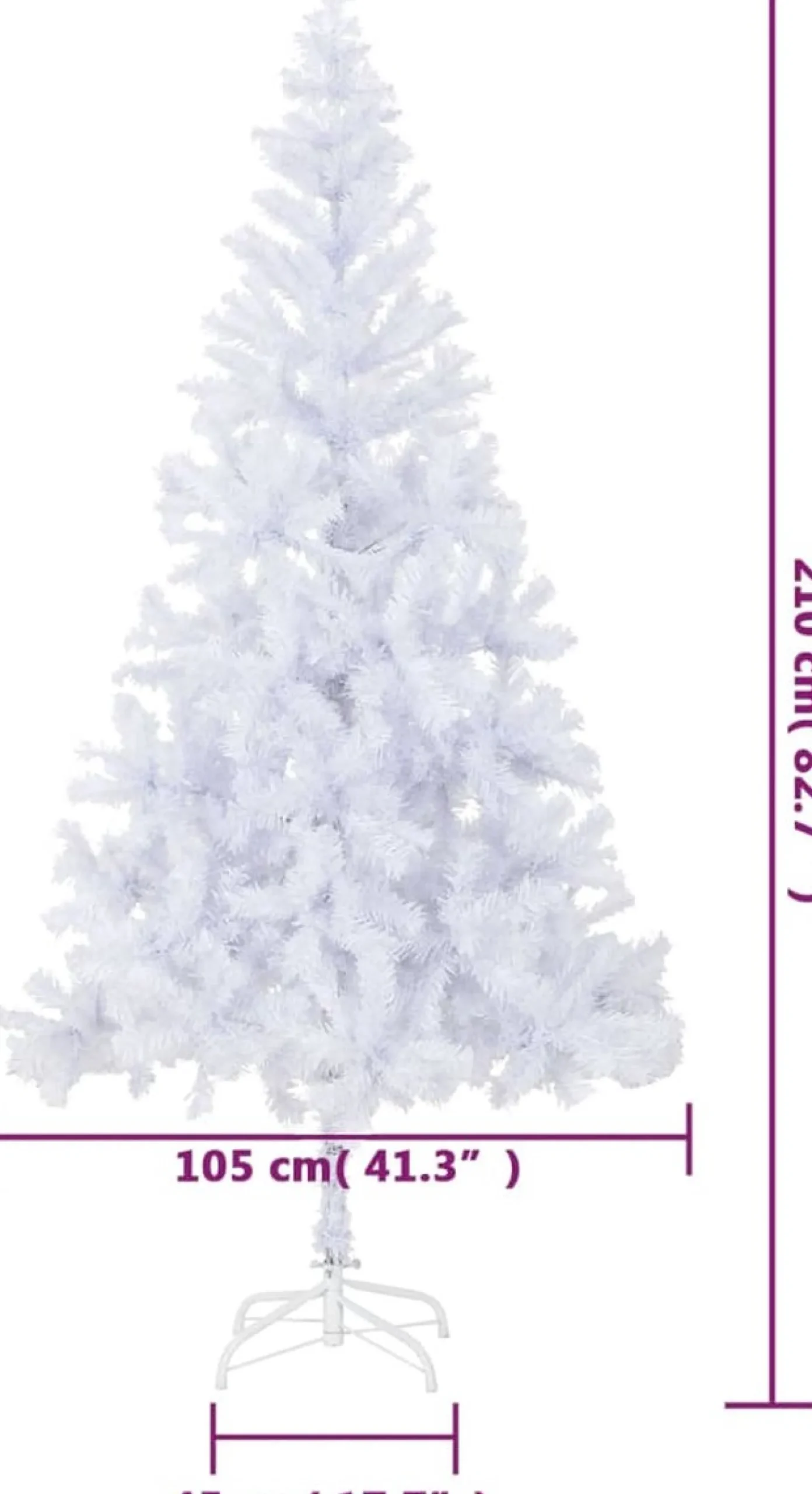 vidaXL Kunstkerstboom Met Stalen Standaard 910 Takken 210 Cm Store