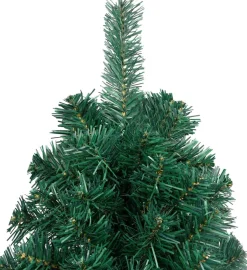 vidaXL Kunstkerstboom Met Standaard Half 120 Cm Pvc Groen Cheap