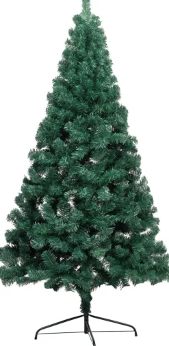 vidaXL Kunstkerstboom Met Standaard Half 120 Cm Pvc Groen Cheap
