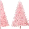 vidaXL Kunstkerstboom Met Standaard Half 150 Cm Pvc Roze Best