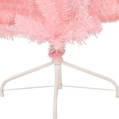 vidaXL Kunstkerstboom Met Standaard Half 150 Cm Pvc Roze Best