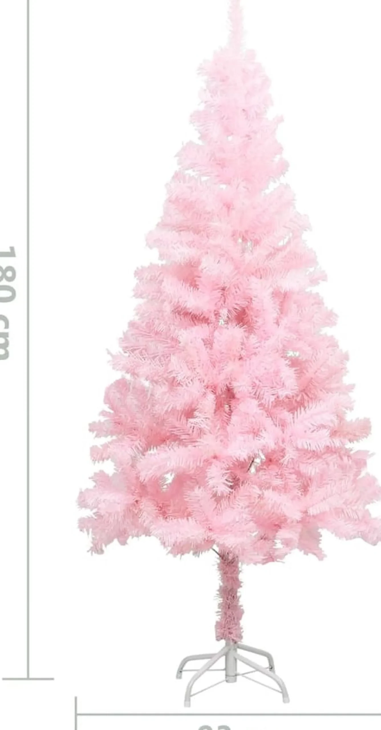 vidaXL Kunstkerstboom Met Standaard 180 Cm Pvc Roze Best Sale