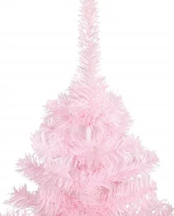 vidaXL Kunstkerstboom Met Standaard 120 Cm Pvc Roze Hot