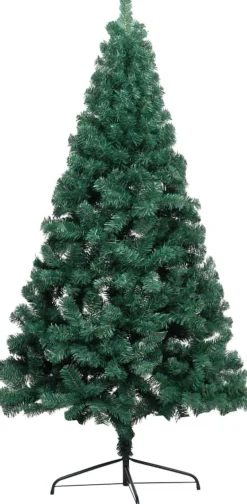 vidaXL Kunstkerstboom Met Standaard Half 150 Cm Pvc Groen Hot