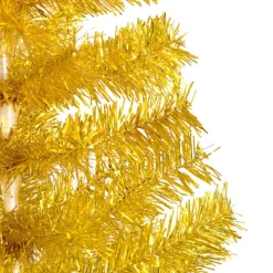 vidaXL Kunstkerstboom Met Standaard 180 Cm Pet Goudkleurig Best