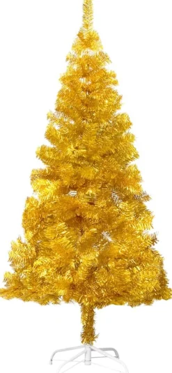 vidaXL Kunstkerstboom Met Standaard 180 Cm Pet Goudkleurig Best