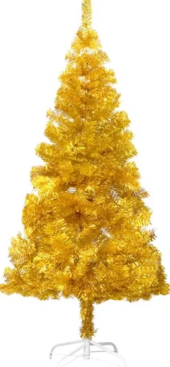 vidaXL Kunstkerstboom Met Standaard 180 Cm Pet Goudkleurig Best