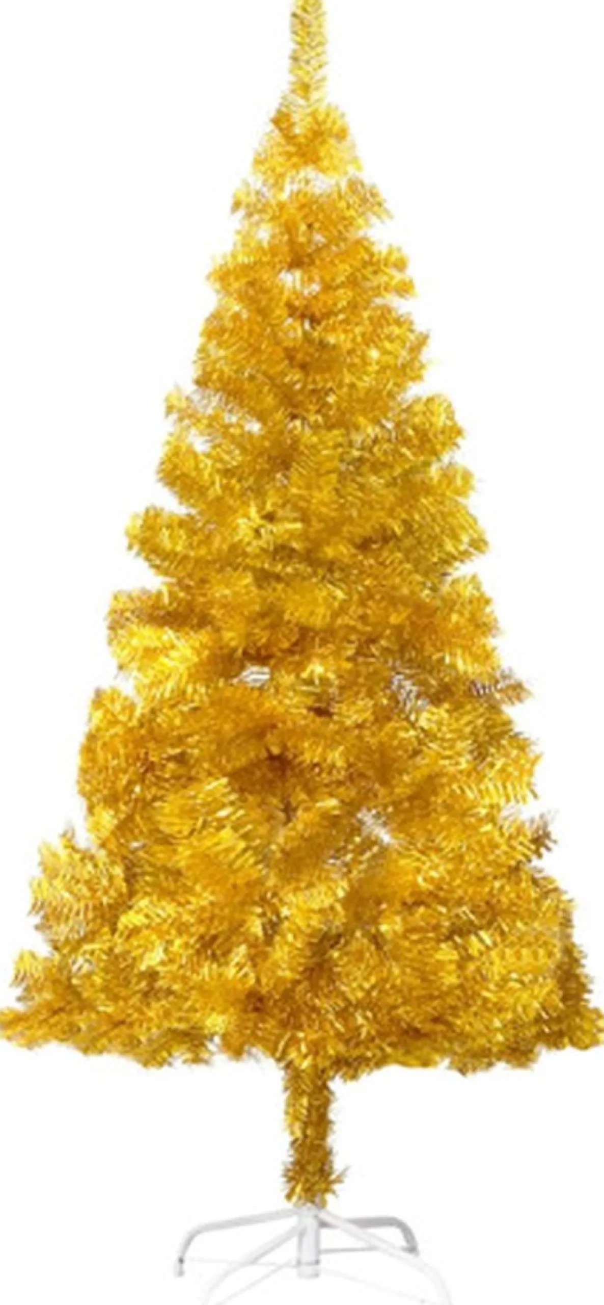 vidaXL Kunstkerstboom Met Standaard 180 Cm Pet Goudkleurig Best