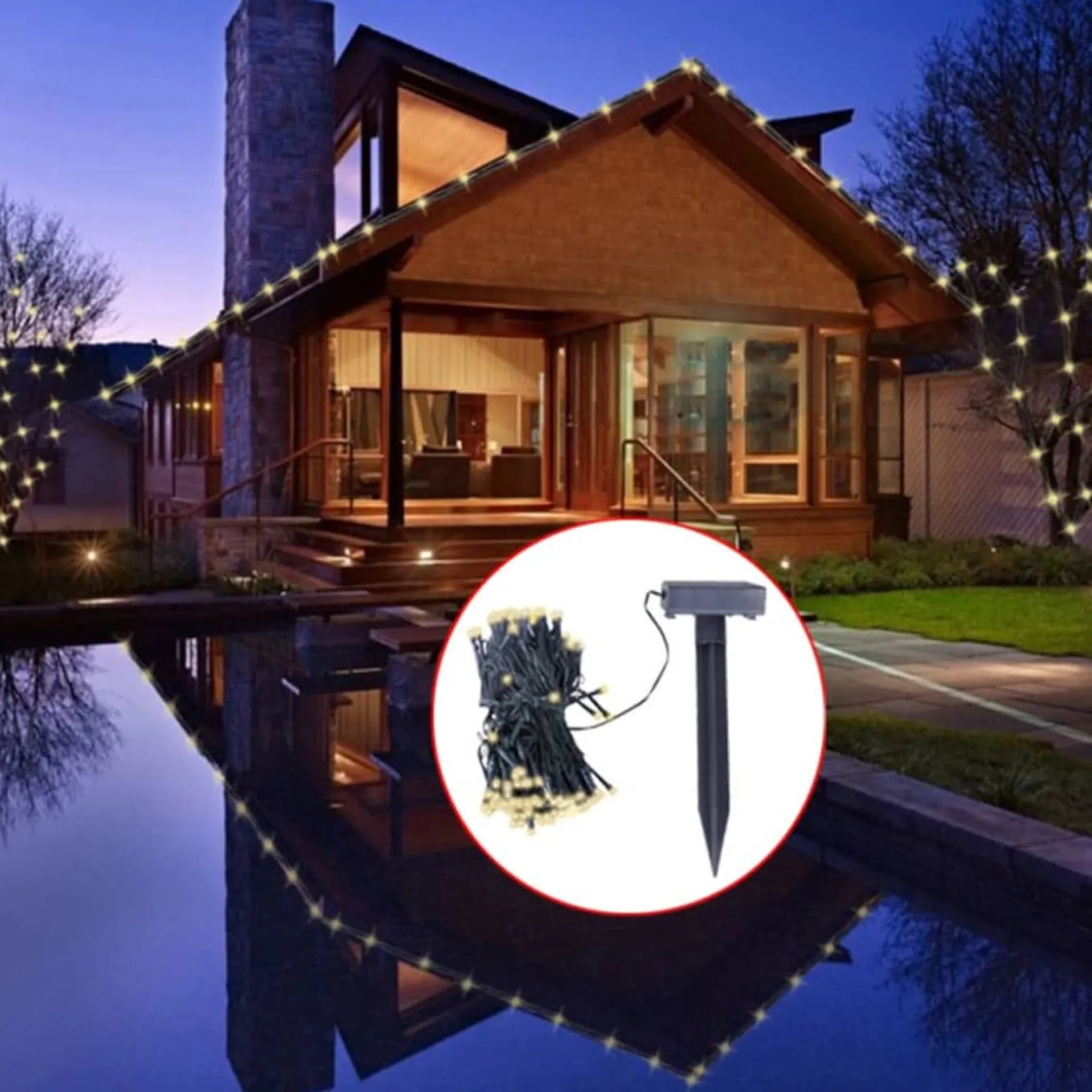 vidaXL Led-Lichtsnoer Solar Warmwit Online