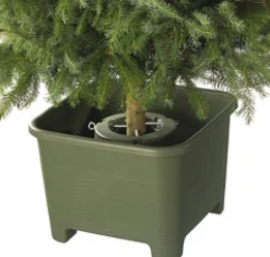Merkloos Vierkante Groene Kerstboom Voet Voor Een Echte Kerstboom - Kerstboom Voeten / Standaards Sale
