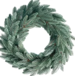 Virpol Kerstkransen> - Kerstkrans 40Cm / 80 Takken - Groen En Zilver