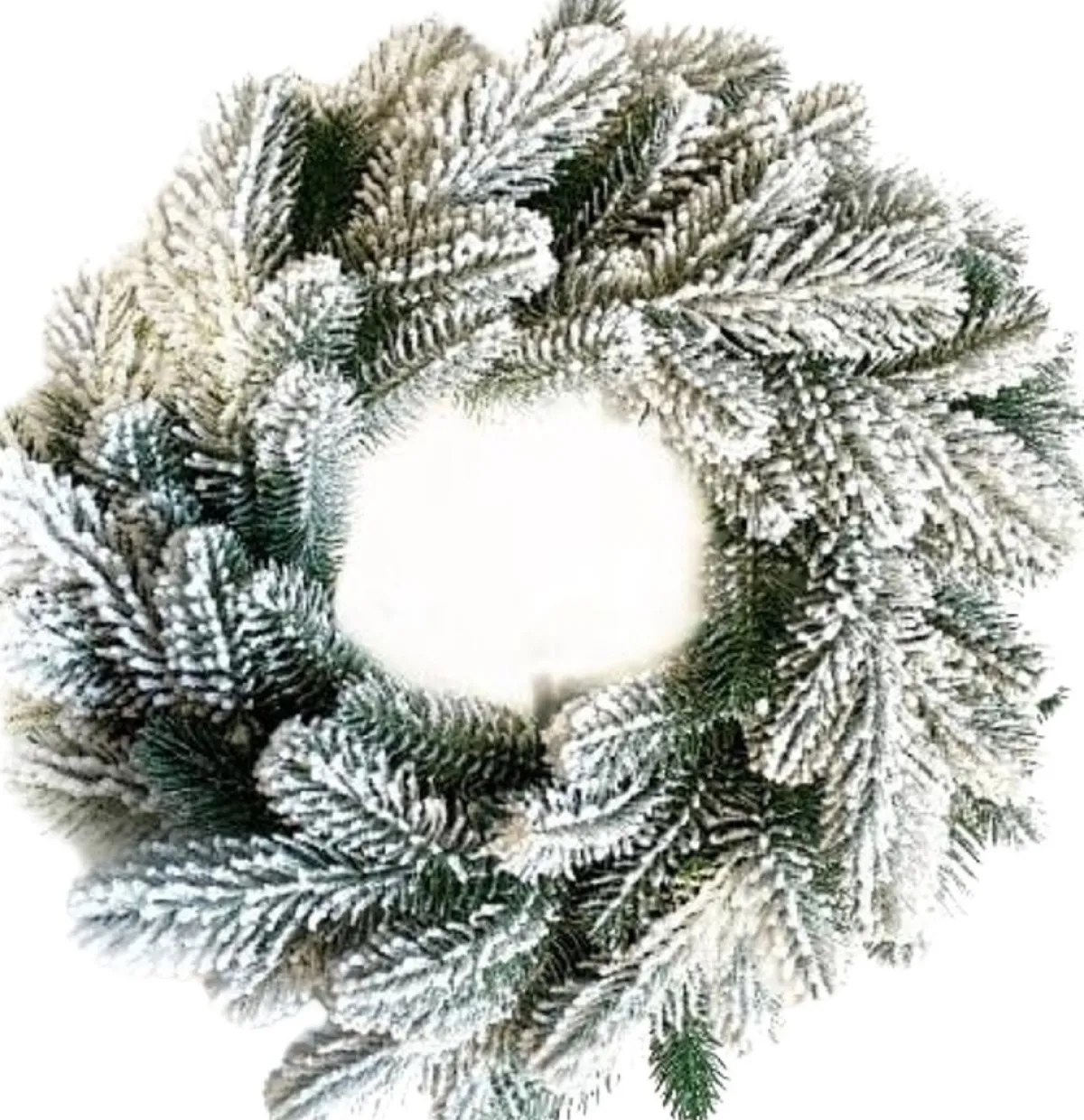Virpol Kerstkransen> - Kerstkrans 50Cm- Premium - Groen Met Sneeuw - Natuurlijke En Elegante Uitstraling