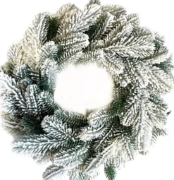 Virpol Kerstkransen> - Kerstkrans 40Cm- Premium - Groen Met Sneeuw - Natuurlijke En Elegante Uitstraling