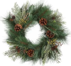 Viv! Home Luxuries Kerstkransen> Kerstkrans Met Dennenappels - Groen - O30Cm