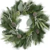 Viv! Home Luxuries Kerstkransen> Kerstkrans Met Dennenappels - Groen Grijs - O60Cm