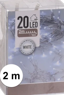 Merkloos Volle Kunst Kerstboom 45 Cm In Jute Zak Inclusief 20 Helder Witte Lampjes - Mini Kerstbomen Met Verlichting Fashion