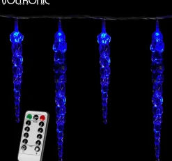 VOTRONIC Voltronic Kerstverlichting - Led Ijspegel Verlichting - Met Afstandsbediening & Timer - Kerstlampjes - Kerstverlichting Binnen - Kerstverlichting Buiten - Feestverlichting - Feest - Kerst - 40 Ijspegels - 5.5M Verlichting + 5M Snoer Outlet