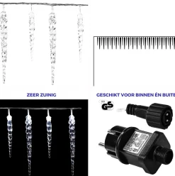 VOTRONIC Voltronic Kerstverlichting - Led Ijspegel Verlichting - Kerstverlichting Ijspegel Buiten - 40 Ijspegels - 10.5 Meter Kabel - Wit Outlet