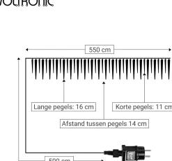 VOTRONIC Voltronic Kerstverlichting - Led Ijspegel Verlichting - Kerstverlichting Ijspegel Buiten - 40 Ijspegels - 10.5 Meter Kabel - Wit Outlet