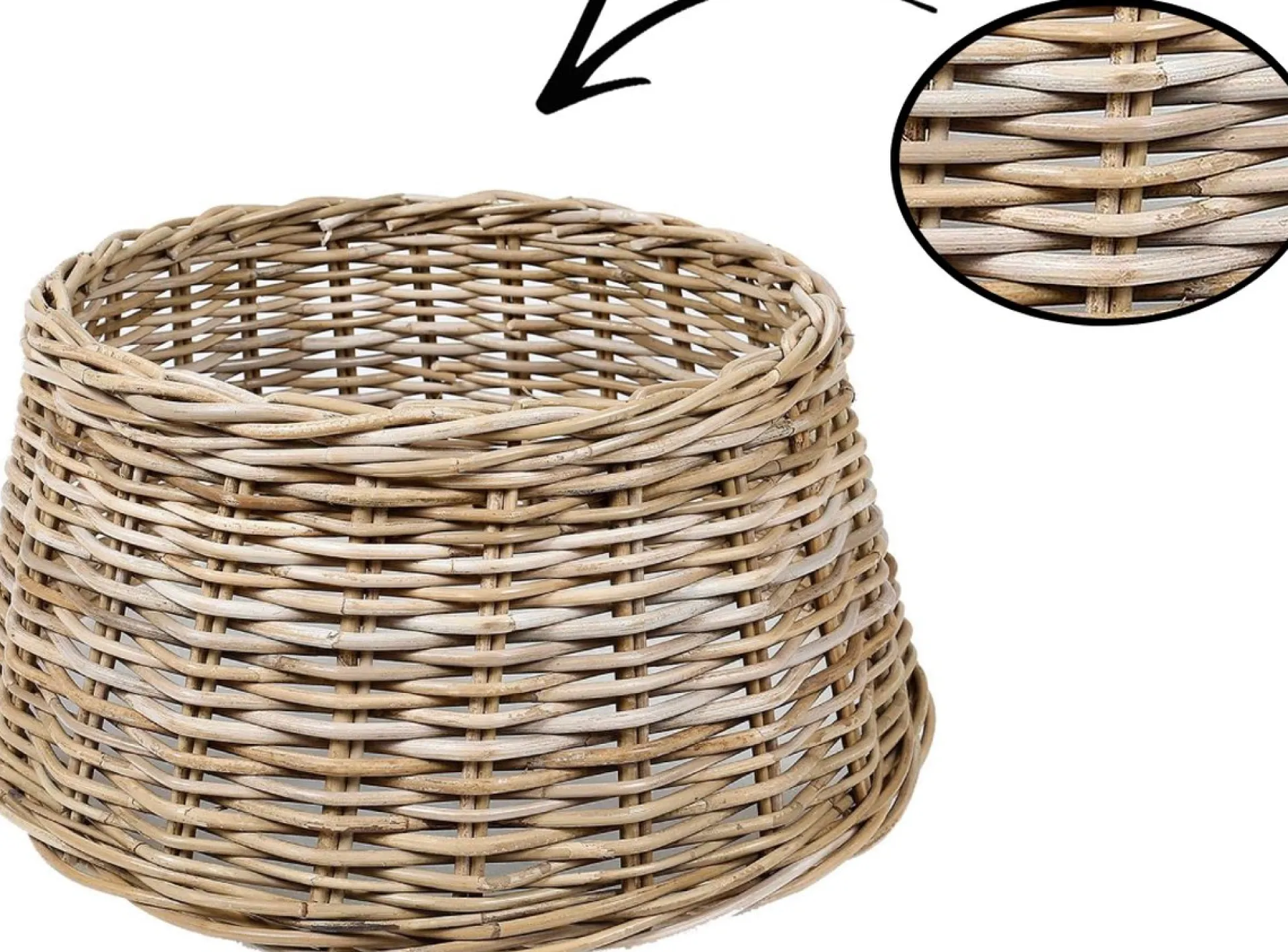 WDMT ™ Rieten Kerstboomvoet | 60 X 26 Cm | Kerstboom | Rieten Voet Fashion