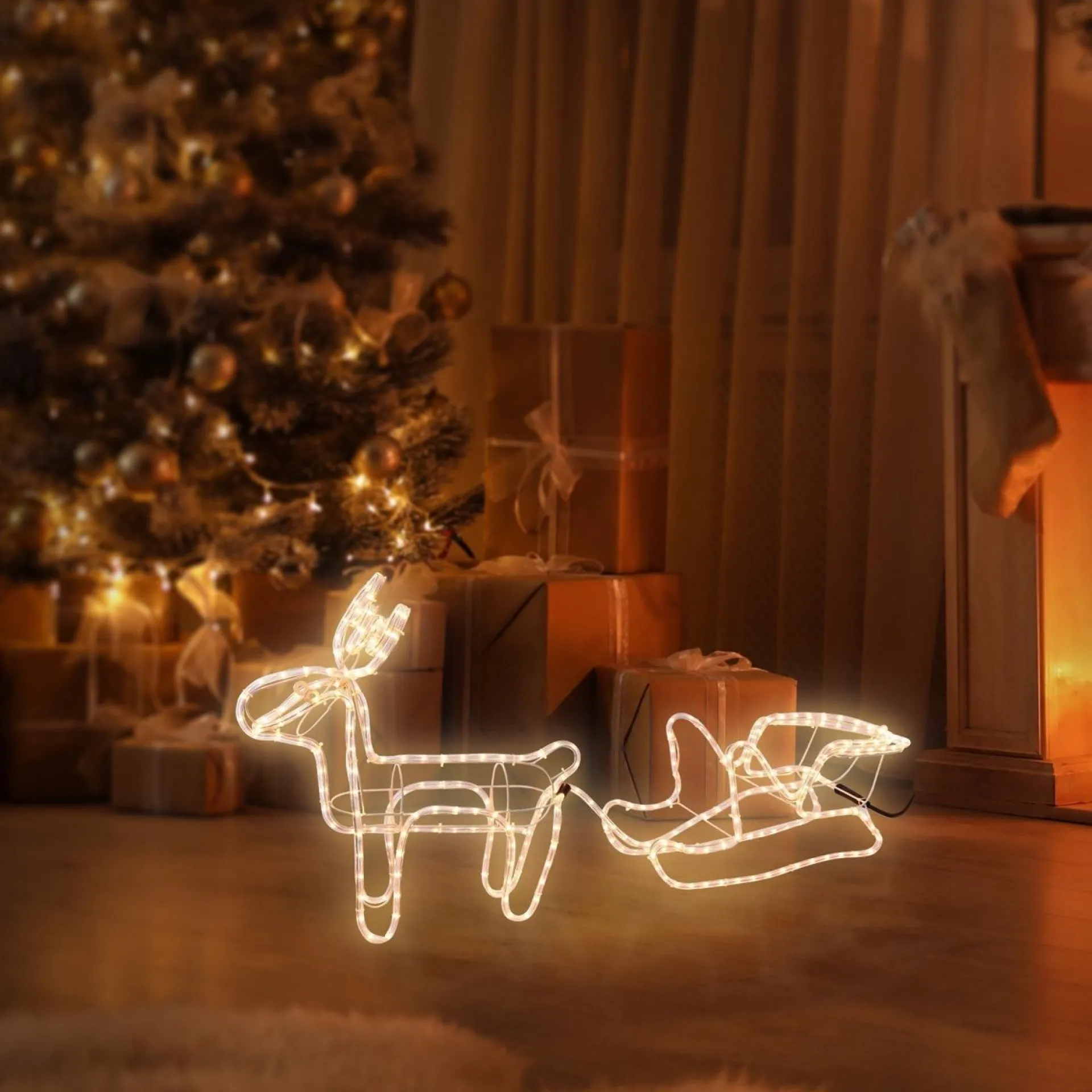 DecorativeLIghting Westfalia Buitenverlichting - Rendier Met Slee - Warm Wit Sale