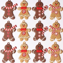 Winkrs Kerstboomversieringen> - 12X Koekemannetje - Gingerbread Bear - Kerstboom Decoratie - 7 X 5 Cm