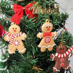 Winkrs Kerstboomversieringen></noscript> - 12X Koekemannetje - Gingerbread Bear - Kerstboom Decoratie - 7 X 5 Cm
