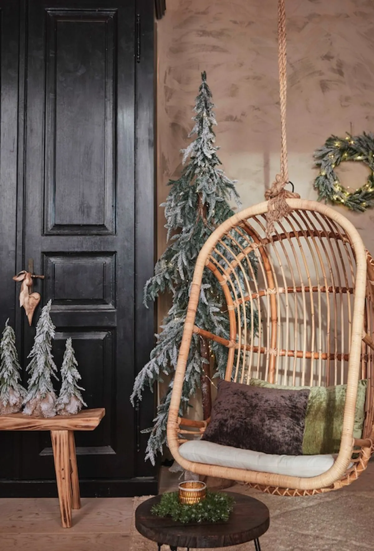 Naturn Christmas Kerstkransen>Witte Kerstkrans Met Sneeuw Van | O 30 Cm | Krans Landelijk Rond | Kerstdecoratie Deurkrans | Kerstkransen | Krans Voor De Kerst | Kerstversiering Kransen En Kerstslinger | Wit