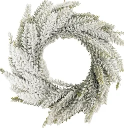 Naturn Christmas Kerstkransen>Witte Sneeuw Kerstkrans O 40 Cm Van | Ronde Krans | Kerstdecoratie Deurkrans | Kerstcadeau | Kransen Voor De Kerst | Kerstversiering Kransen | Wit