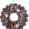 TotalPress Kerstkransen>Wreath Pinecone Snowflake O35X9Cm Multicolour | Kerst | Kerststukje