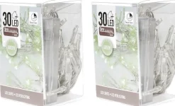 Merkloos 2X Clusterverlichting Op Batterijen Groen 3 Meter Cheap